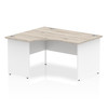 Dynamic Impulse 1400Mm Left Crescent Desk Grey Oak Top White Panel End Leg I0038 I003879