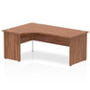 Dynamic Impulse 1800Mm Left Crescent Desk Walnut Top Panel End Leg I000433 I000433