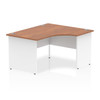 Dynamic Impulse 1400Mm Right Crescent Desk Walnut Top White Panel End Leg I00388 I003887