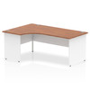 Dynamic Impulse 1800Mm Left Crescent Desk Walnut Top White Panel End Leg TT00003 TT000031