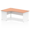 Dynamic Impulse 1800Mm Left Crescent Desk Beech Top White Panel End Leg TT000033 TT000033