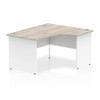 Dynamic Impulse 1800Mm Right Crescent Desk Maple Top White Panel End Leg TT00011 TT000116