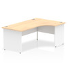 Dynamic Impulse 1800Mm Right Crescent Desk Maple Top White Panel End Leg TT00011 TT000116
