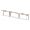 Dynamic Evolve Plus 1600Mm Single Row 3 Person Desk Grey Oak Top Silver Frame BE BE775