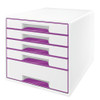 Leitz WOW CUBE Drawer Cabinet Purple 52142062 52142062