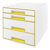 Leitz WOW CUBE Drawer Cabinet Yellow 52132016 52132016