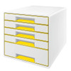 Leitz WOW CUBE Drawer Cabinet Yellow 52142016 52142016