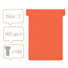Nobo T-Cards Size 3 Pack of 100 Red 2003003 2003003