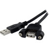 Startech.Com 3 Ft Panel Mount Usb Cable A To A USBPNLAFAM3