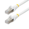 Startech.Com 1M Cat6a Snagless Rj45 Ethernet White Cable With Strain Reliefs NLWH-1M-CAT6A-PATCH