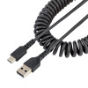 Startech.Com 1M Usb A To Usb C Coiled Heavy Duty Fast Charge Sync Cable R2ACC-1M-USB-CABLE