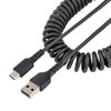 Startech.Com 1M Usb A To Usb C Coiled Heavy Duty Fast Charge Sync Cable R2ACC-1M-USB-CABLE