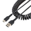 Startech.Com 1M Usb A To Usb C Coiled Heavy Duty Fast Charge Sync Cable R2ACC-1M-USB-CABLE