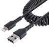 Startech.Com 1M 3Ft Usb To Lightning Cable Coiled RUSB2ALT1MBC