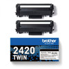 Brother TN2420 Black Toner Cartridge Twin Pack TN2420TWIN