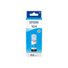 Epson 104 Cyan Ink Bottle 70Ml - C13T00P240 C13T00P240