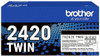 Brother Black Toner Cartridge Twin Pack 2 X 3K Pages Pack 2 - Tn2420 TN2420TWIN
