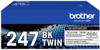 Brother Black Toner Cartridge Twin Pack 2 X 3K Pages Pack 2 - Tn247bk TN247BKTWIN