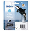 Epson T7605 Killer Whale Light Cyan Standard Capacity Ink Cartridge 26Ml - C13T7 C13T76054010
