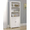 Shaker Style Bookcase With Doors White With Lintel Oak Finish - 5417593 - 5417593