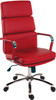 Deco Retro Style Faux Leather Executive Office Chair Red - 1097RD - 1097RD