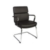 Deco Cantilever Retro Style Faux Leather Reception/Boardroom/Visitors Chair Blac 1101BLK