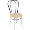 Bistro Deluxe Chair Solid Wood Seat With Chrome Frame Each - 6450 - 6450