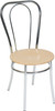 Bistro Deluxe Chair Solid Wood Seat With Chrome Frame Each - 6450 - 6450