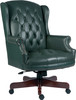 Chairman Antique Style Bonded Leather Faced Executive Office Chair Green B800GR B800GR
