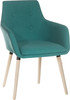 Contemporary 4 Legged Upholstered Reception Chair Jade Pack 2 - 6929JADE - 6929JADE