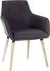 Contemporary 4 Legged Upholstered Reception Chair Graphite Pack 2 - 6929GRA - 6929GRA