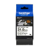 Brother HSE-261E 31mm Black on White Heat Shrink Tube HSE261E