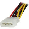 Startech 12In Lp4 To 2X Latching Sata Power Y Cable Splitter Adapter 4 Pin Molex PYO2LP4LSATA
