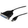Startech Parallel Printer Adapter Usb Db25 Parallel 6 Ft 1 X Type A Male Usb 1 X ICUSB1284D25