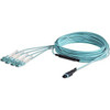 Startech 10M 30Ft MtpF/Pc To 4X Lc/Pc Duplex Breakout Om3 Multimode Fiber Optic MPO8LCPL10M