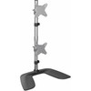 Startech Vertical Dual Monitor Stand Free Standing Height Adjustable Stacked Mon ARMDUOVS