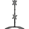 Startech Vertical Dual Monitor Stand Free Standing Height Adjustable Stacked Mon ARMDUOVS