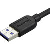 Startech 0.5M 20In Slim Micro Usb 3.0 5Gbps Cable M/M Usb 3.0 A To Left-Angle Mi USB3AU50CMLS