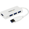 Startech Portable 4 Port Superspeed Mini Usb 3.0 Hub 5Gbps White Add Four Extern ST4300MINU3W