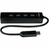 Startech 4 Port Portable Superspeed Usb 3.0 Hub With Built-In Cable 5Gbps Add Fo ST4300PBU3