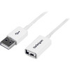 Startech 3M White Usb 2.0 Extension Cable A To A M/F Cable for Peripheral Device USBEXTPAA3MW