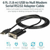 Startech 6Ft 1.8M 1-Port Usb To Serial Rs232 Adapter Ftdi Db9 Serial Dce Adapter ICUSB232FTN