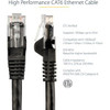 Startech 15M Cat6 Ethernet Cable Black Snagless Gigabit 100W Poe Utp 650Mhz Cate N6PATC15MBK