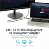 Startech 6 Ft Mini Displayport To Displayport 1.2 Adapter Cable M/M Displayport MDP2DPMM6