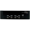 Startech 4 Port Dvi Vga Dual Monitor Kvm Switch With Audio & Usb Hub 4 Port SV431DDVDUA