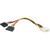 Startech 305Cm Lp4 To 2X Sata Power Y Cable Adapter Molex To To Dual Sata Power PYO2LP4SATA