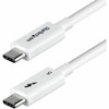 Startech 2.6Ft 80Cm Thunderbolt 5 Cable 80Gbps/120Gbps 240W Pd 8K 60Hz Certified TBLT5MM80CM240WWH