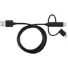 V7 Black Usb Cable Usb 2.0 A Male To Micro Usb Male Lightning Male Usb-C Male 1M LTCMUSB1M-BLK-1E