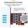 Startech 4-Port Usb Type-C Pcie Card Usb 3.2 10Gbps Usb-C Pci Express Expansion P10Q4C-USB-CARD