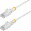 Startech 2.5M White Slim Cat6 Ethernet Cable Snagless Rj45 Utp Lszh 28Awg Pure B N6PAT250CMWHS